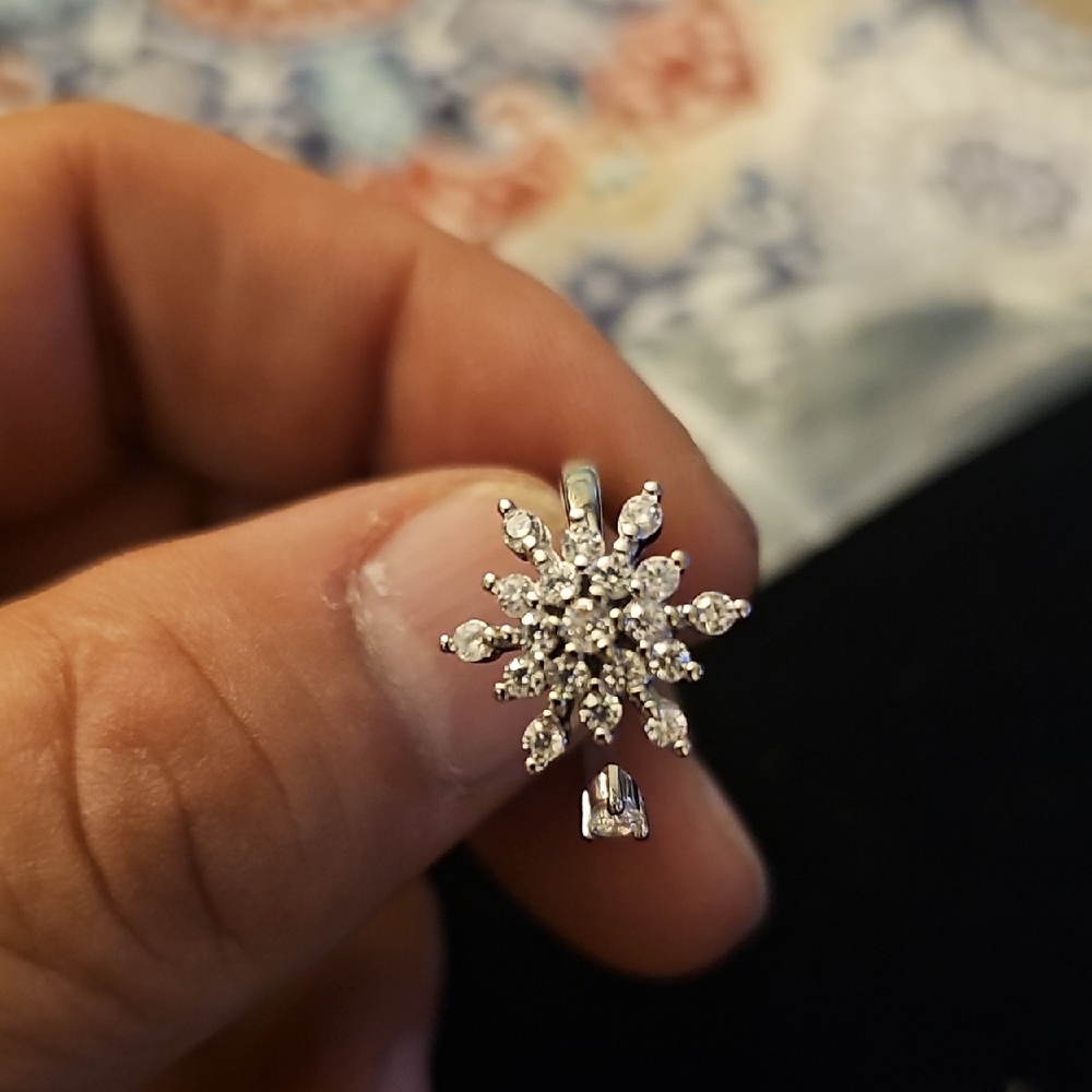 Elegant Snowflake Silver Earrings